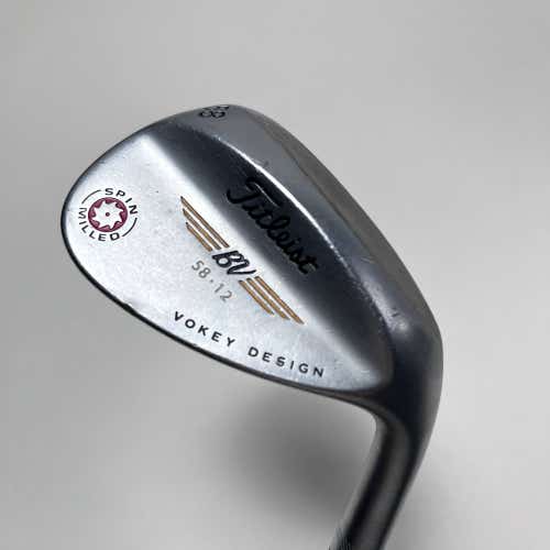 Titleist Vokey Spin Milled Chrome 2009 Lob Wedge LW 58* 12 Bounce Wedge RH