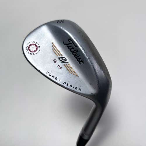 Titleist Vokey Spin Milled Chrome 2009 Lob Wedge LW 58* 8 Bounce Wedge RH
