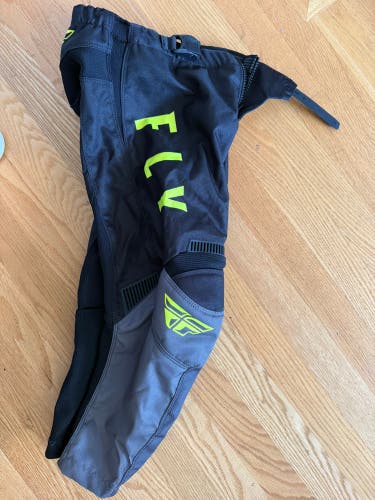 Black XS Boys Fly Racing Pants (New)