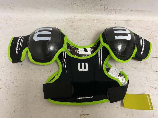 Used WinnWell NXT Youth Shoulder Pads Black SM 11855-S000209603