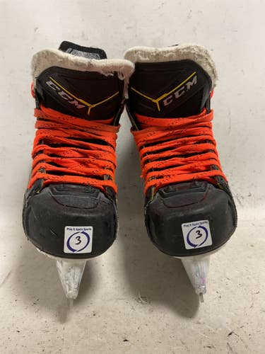 Used CCM SUPER TACKS 9380 Junior Hockey Skate White/Black/Yellow Junior 03 11855-S000209588
