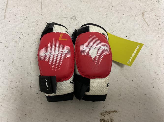 Used CCM U Youth Elbow Pads White/Black/Red SM 11855-S000209540