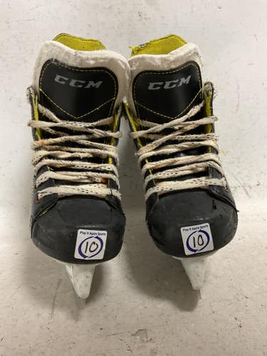 Used CCM SUPER TACKS 9352 Youth Hockey Skate Black And Yellow Youth 10.0 11855-S000209472