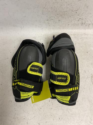 Used CCM TACKS XF80 Junior Elbow Pads Black And Optic Yellow LG 11855-S000209417