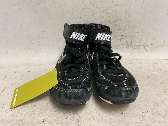 Used Nike 366684-001 Wrestling Shoes Black Junior 01 11855-S000209366