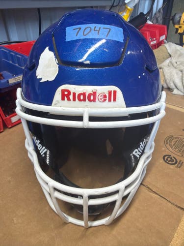 USED RIDDELL FLEX ADULT HELMET - LARGE - METALLIC ROYAL BLUE