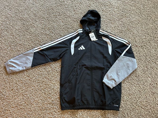 Black Men's Medium Adidas Tiro26 Rain Jacket (New)