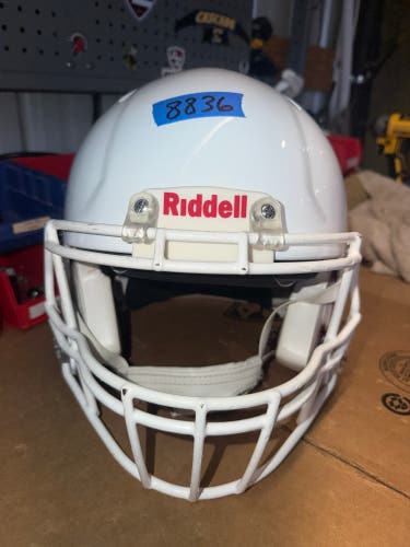 USED RIDDELL SPEED ICON ADULT HELMET - XL - METALLIC WHITE