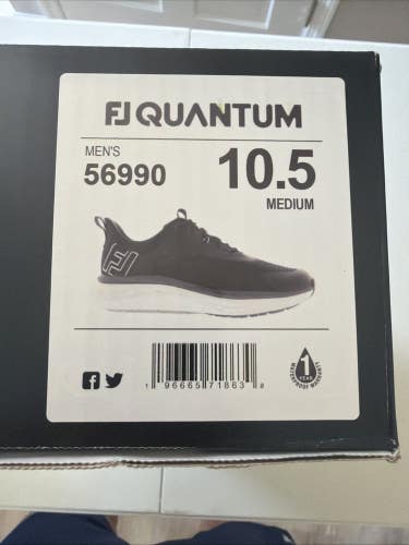 FootJoy Quantum Mens Golf Shoes Black/White Size 10 NEW IN BOX