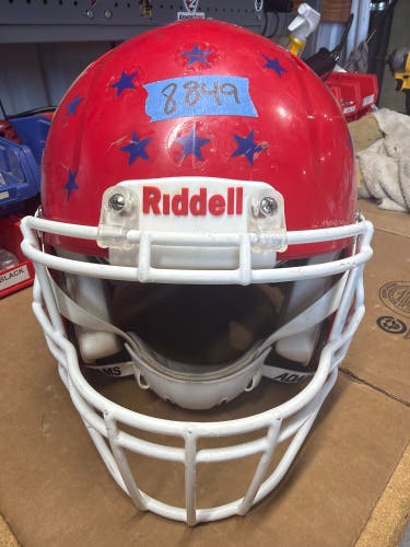 USED RIDDELL SPEED ICON ADULT HELMET - XL - SCARLET