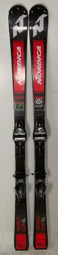 Kid's Nordica 150cm Dobermann SLJ WC Skis With Marker XComp Bindings (501C)