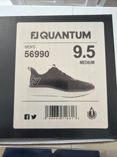 FootJoy Quantum Mens Golf Shoes Black/White Size 9.5 NEW IN BOX
