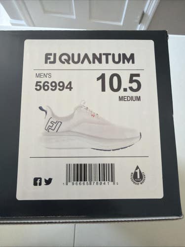 FootJoy Quantum Mens Golf Shoes White/Gray Size 10.5 NEW IN BOX