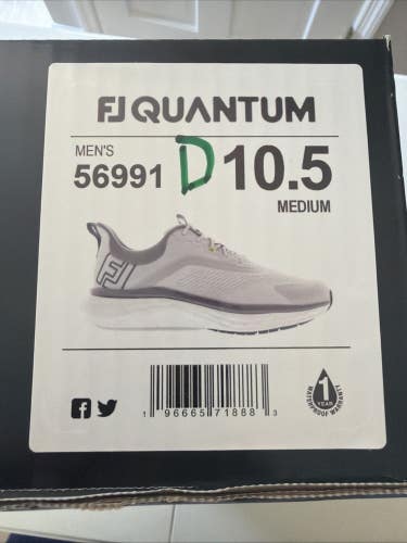 FootJoy Quantum Mens Golf Shoes Gray/Navy/White Size 10.5 NEW IN BOX