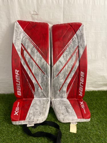 Red Large Intermediate Bauer Vapor X5 Pro Goalie Leg Pads (Used)
