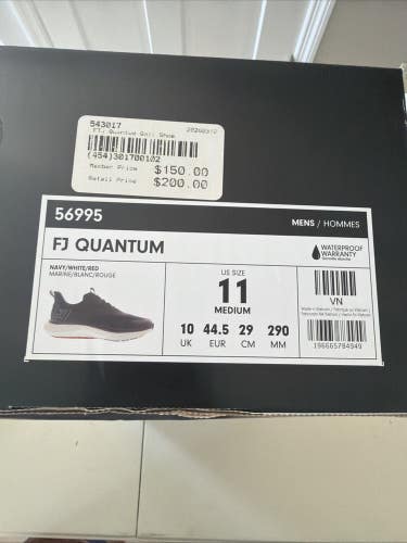 FootJoy Quantum Mens Golf Shoes Navy/White/Red Size 11 NEW IN BOX