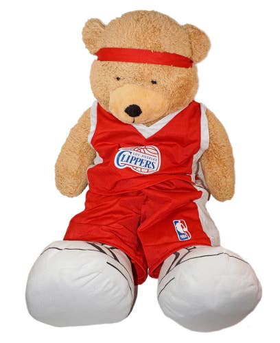 Vintage LA Los Angeles Clippers NBA Bear 33"-34" Plush Toy - Stuffed Figure 2011