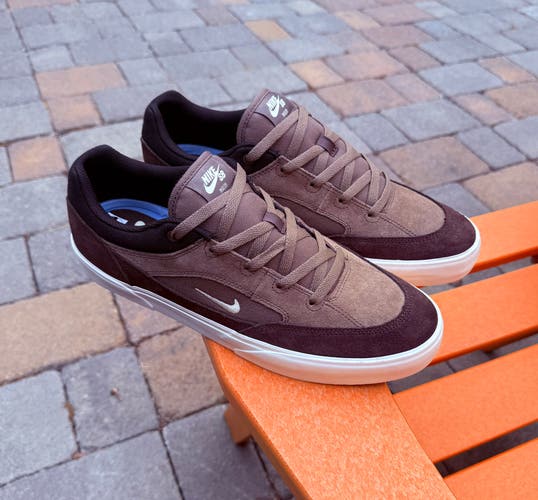 Men’s Nike SB Malor Ironstone Baroque Brown Light Khaki Skateboard Shoes Size 12