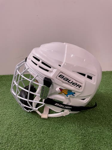 White Small Bauer IMS 5.0 Helmet (Used)