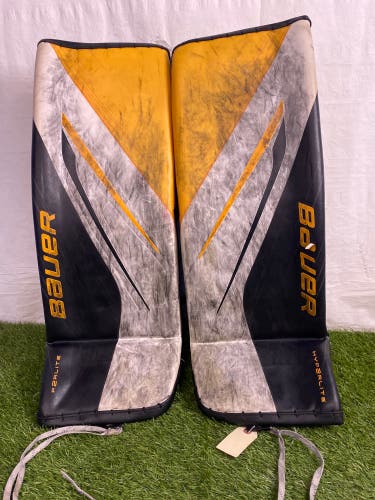 Black XS Senior Bauer Vapor Hyperlite 2 Goalie Leg Pads (Used)