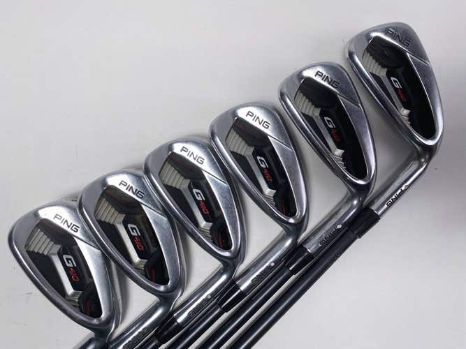 Ping G410 Iron Set 6-PW+GW White Dot 3* Up Alta CB AWT Stiff Graphite Mens RH