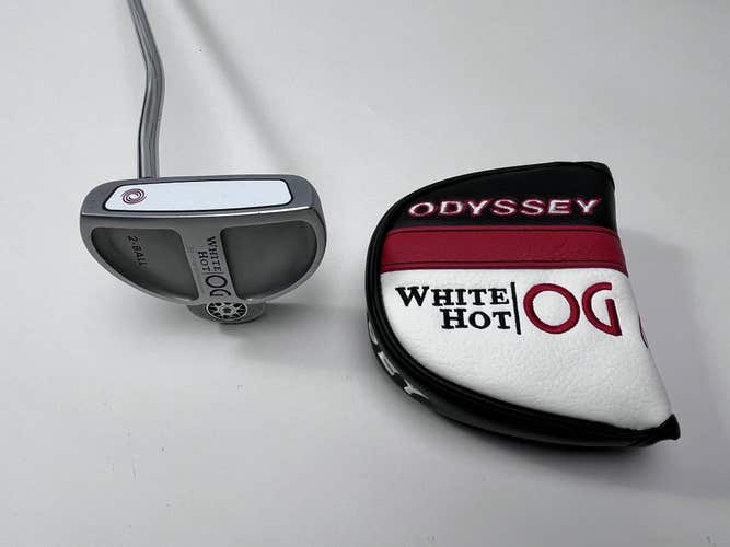 LEFTY Odyssey White Hot OG 2-Ball Putter 38" Mens LH HC JumboMax