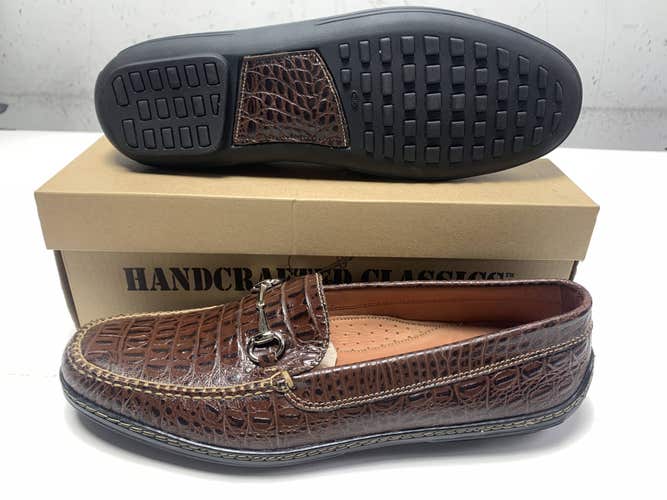T.B. PHELPS Rust Croco Bit Driver Loafers Men's SZ 14 NIB