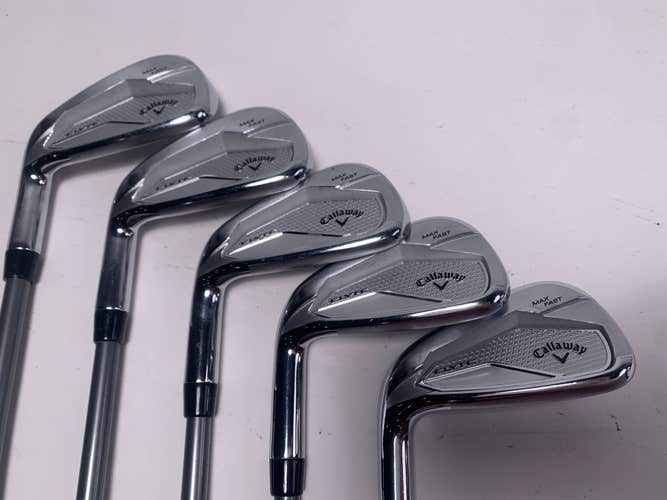 LEFTY Callaway Elyte Max Fast Iron Set 6-PW Denali Blue 5.0 55g Senior LH +1''