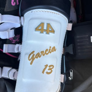 White Senior 44 Pro Shin Guards (Used)