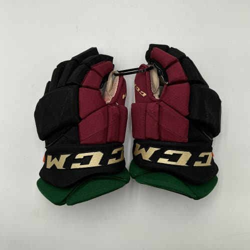 (Used) Arizona Coyotes #89 Game Worn CCM HGJSPP Gloves 14" Pro Stock