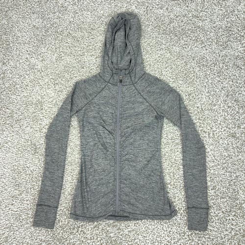 Athleta Jacket Womens XXS Gray Full Zip Lightweight Pacifica Crosscurrent UPF