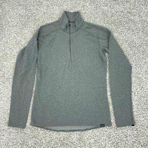 Patagonia Pullover Mens Medium Gray Quarter Zip Baselayer Long Sleeve Top Hiking