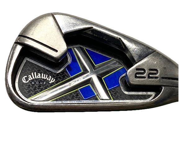 Callaway Golf X-22 6 Iron RH Men's Uniflex Stiff Steel 37" New Midsize Grip Nice
