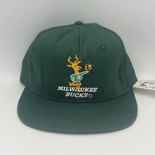 Vintage Milwaukee Bucks AJD Snapback Hat Cap USA Made - Brand New With Tags 90s