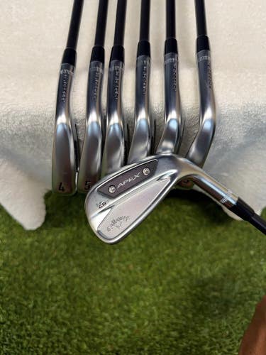 Callaway Apex CB 24 (4-10) Iron Set KBS TGI 90 Stiff Flex Graphite Shaft RH