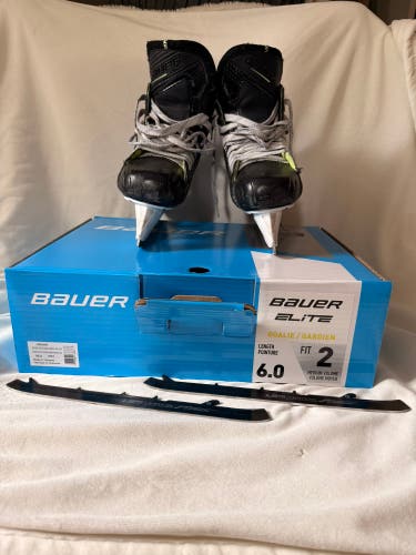 2024 Bauer Elite Hockey Goalie Skates Regular Width 6 (Used)