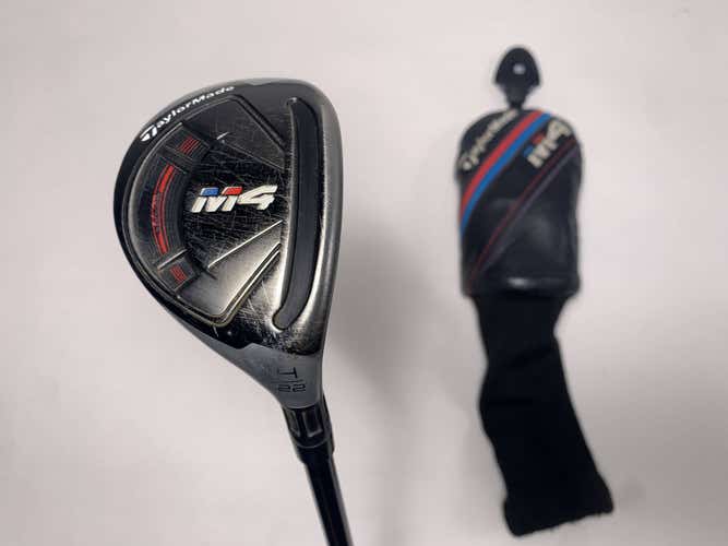 TaylorMade M4 4 Hybrid 22* Fujikura Atmos Red 5A Senior RH HC Midsize Grip