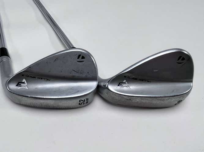 TaylorMade Milled Grind 3 Raw Chrome Wedge Set 52* 9 | 58* 11 DG S400 Stiff RH