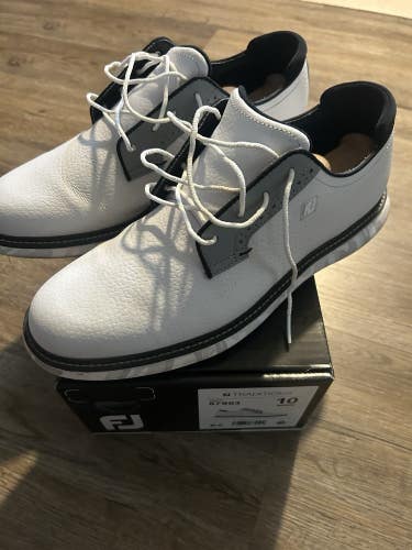 FootJoy Traditions Blucher White/Grey/Camo Men Golf Shoes 10 M