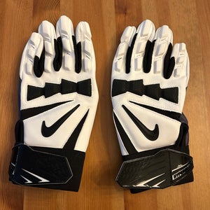 new men's XXL nike hyperbeast Padded Lineman White/black Football Gloves
