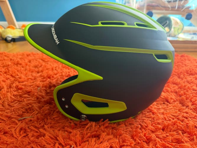 DEFCON Metallic Fade Batting Helmet - Black/Lime Green - Senior 7 - 7 3/4