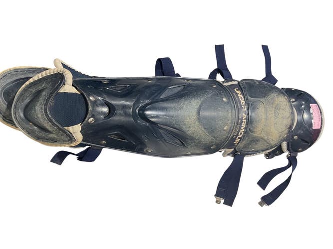Used Under Armour Catchers Leg Guards Navy Blue Adult 11847-S000038671