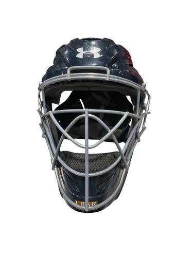 Used Under Armour Catchers Helmet w/Mask Navy Blue One Size 11847-S000038670