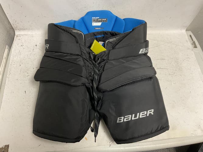 Used Bauer GSX Senior Goalie Pant Black And Carolina Blue LG 11855-S000209226