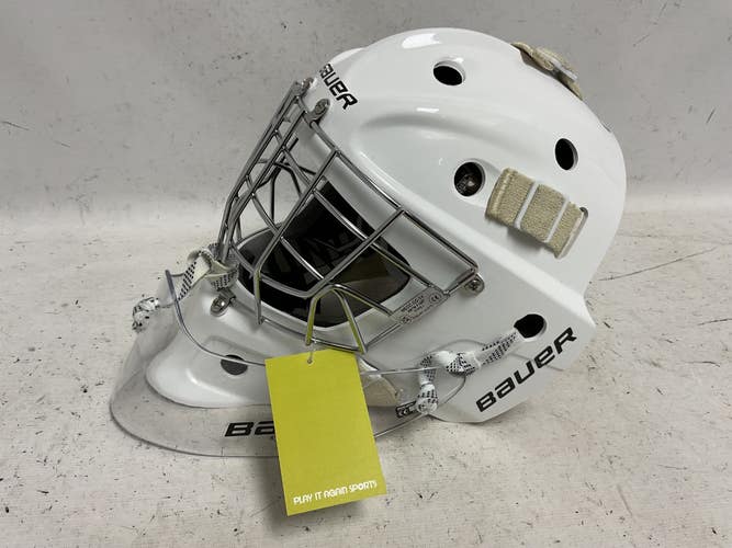 Used Bauer 930 Senior Goalie Helmet/Mask White M/L 11855-S000209232