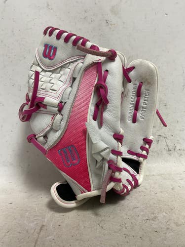 Used Wilson A04RF26116 BB/SB Glove RH Throw Pink And White 11 1/2" 11855-S000209235
