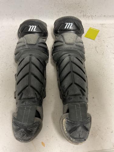 Used Marucci CATCHER SHIN GUARDS Catchers Leg Guards Black Intermed 11855-S000209271