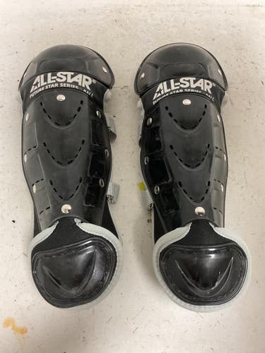 Used All-Star FUTURE STAR SERIES T-BALL Catchers Leg Guards Black T-Ball 11855-S000209270