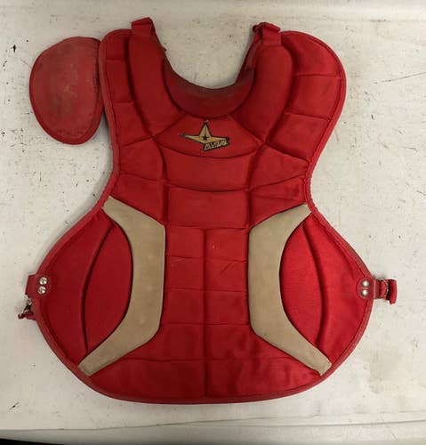 Used All-Star CP28PS Catchers Chest Protector Red Adult 11855-S000209254