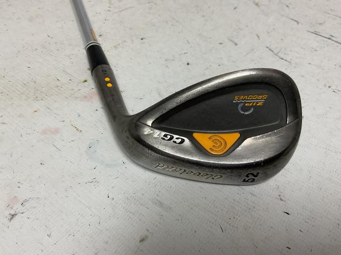Used Cleveland CG14 ZIP GROOVES Golf Wedge Mens RH 52 Degree 11855-S000208515